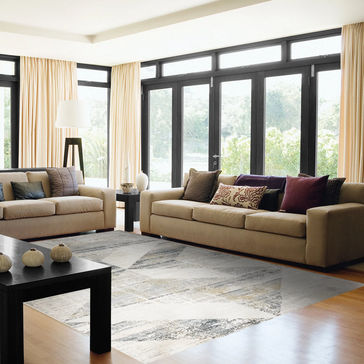 Quartz 27072-155 Ivory/Slate Rug