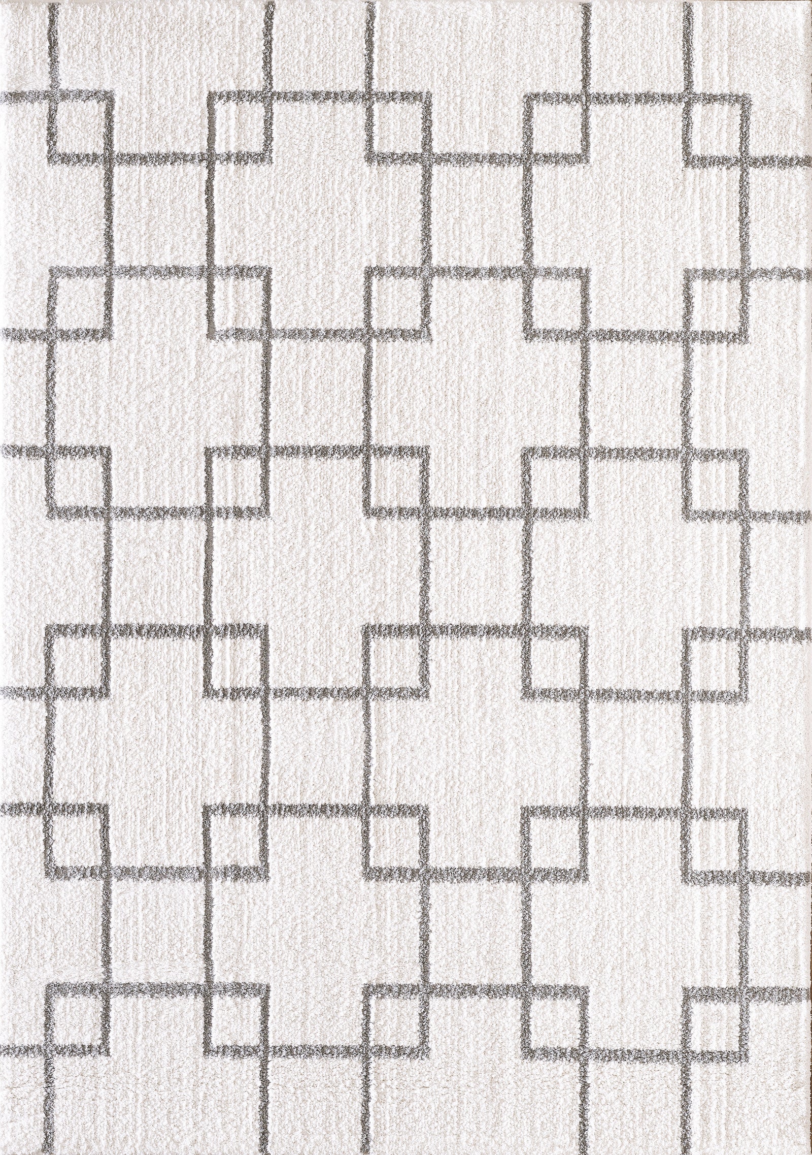 Silky Shag 5901-119 Ivory/Silver Rug