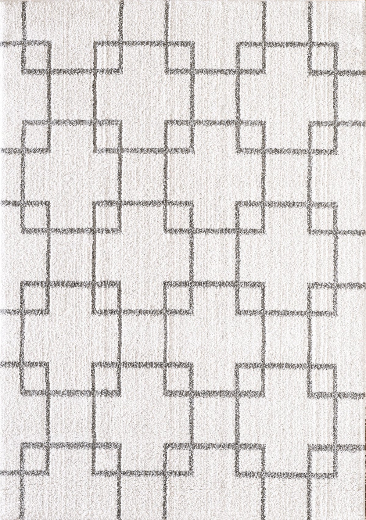 Silky Shag 5901-119 Ivory/Silver Rug