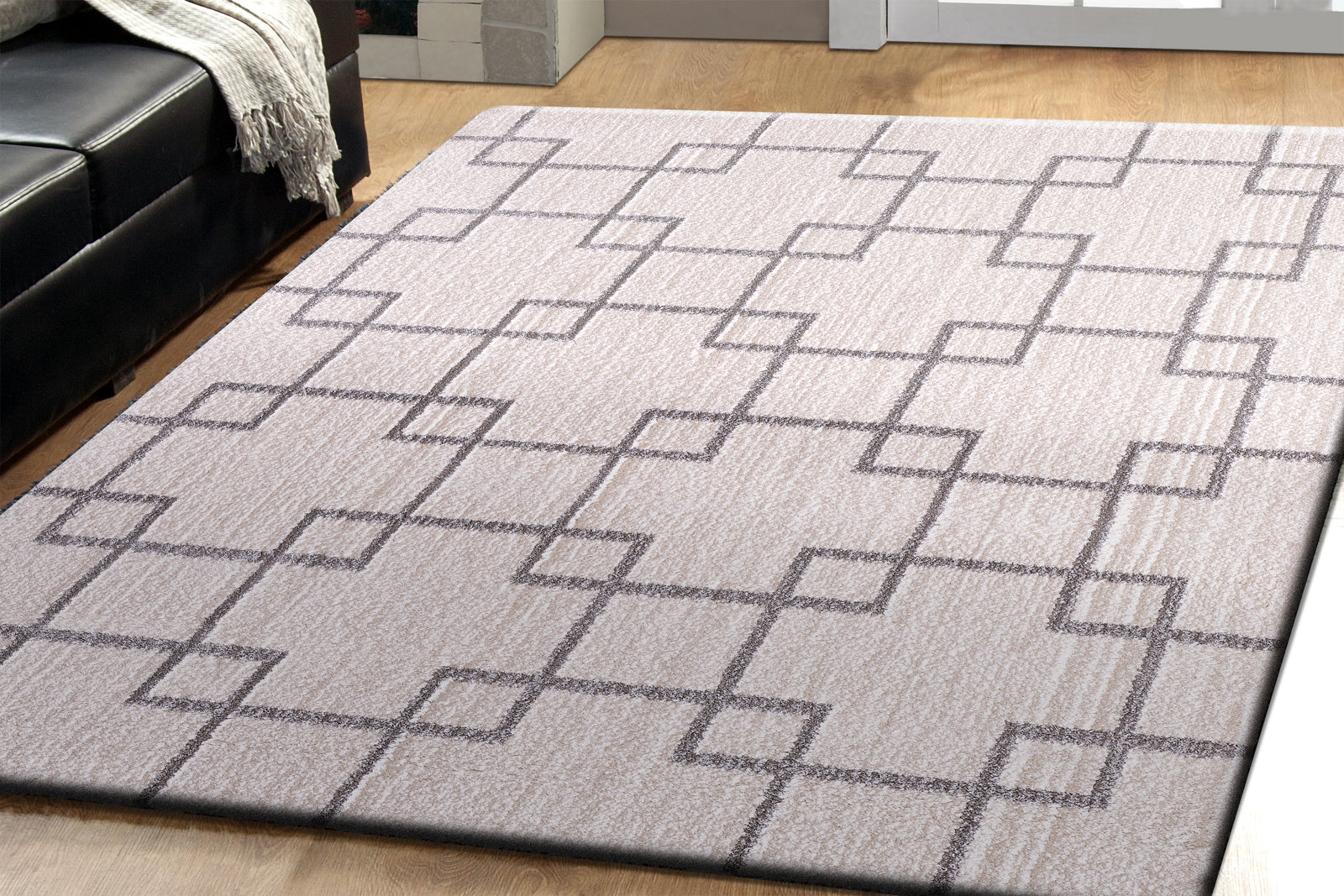 Silky Shag 5901-119 Ivory/Silver Rug