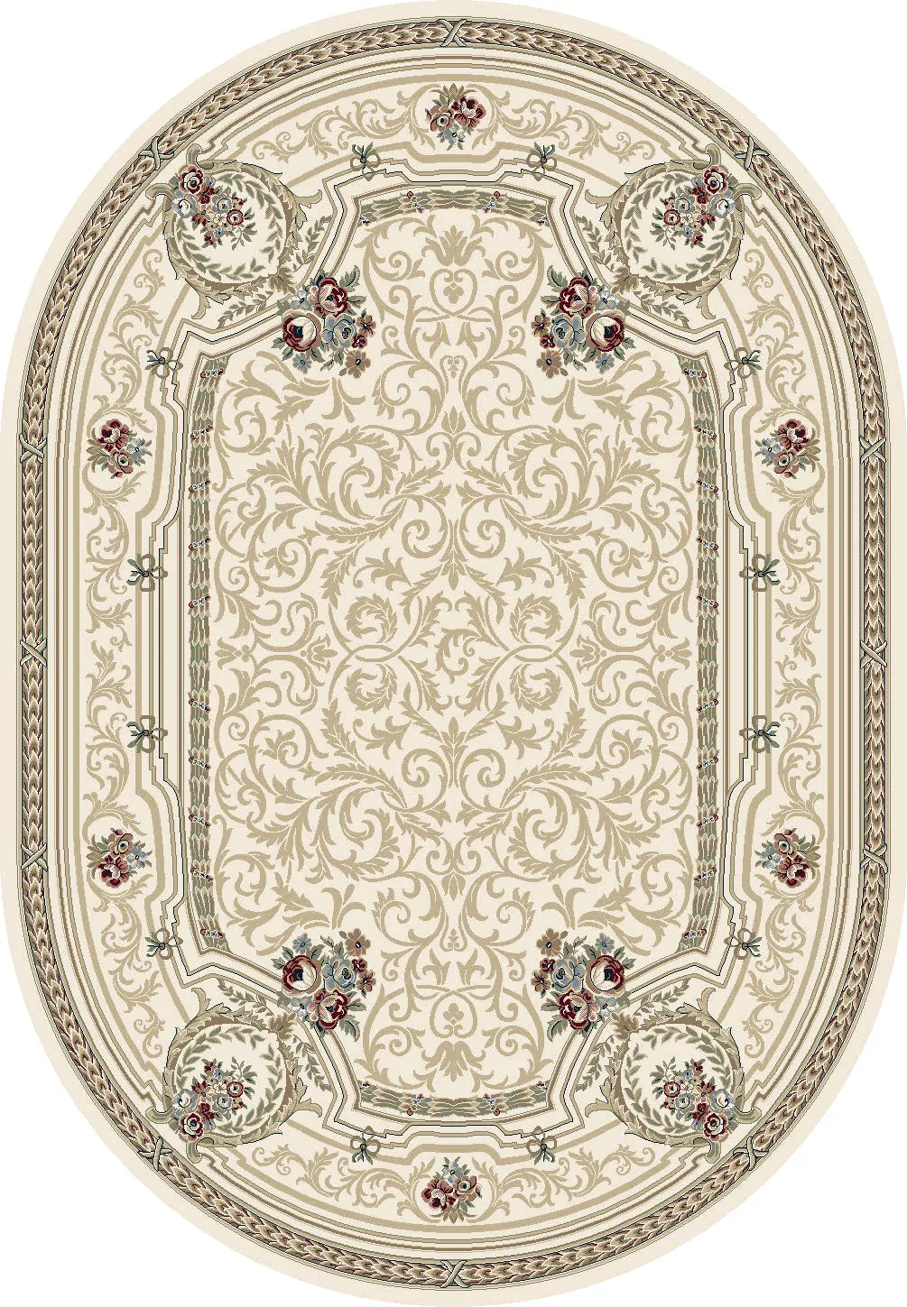 Ancient Garden 57091-6464 Ivory Rug