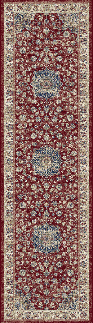 Ancient Garden 57559 Red Ivory Rug