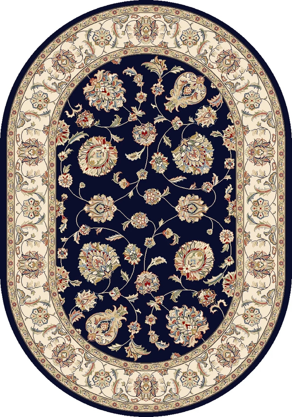 Ancient Garden 57365-3464 Blue/Ivory Rug