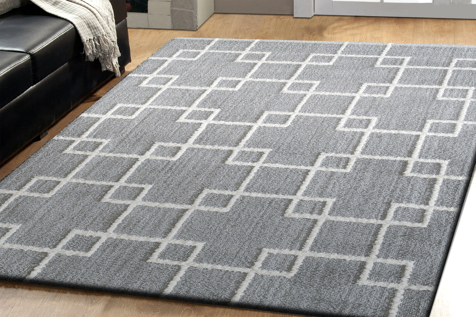 Silky Shag 5901-901 Silver Rug