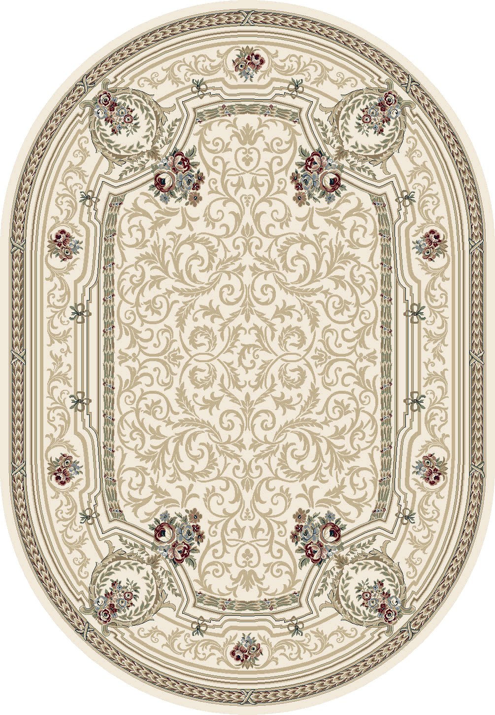 Ancient Garden 57091 Ivory Rug