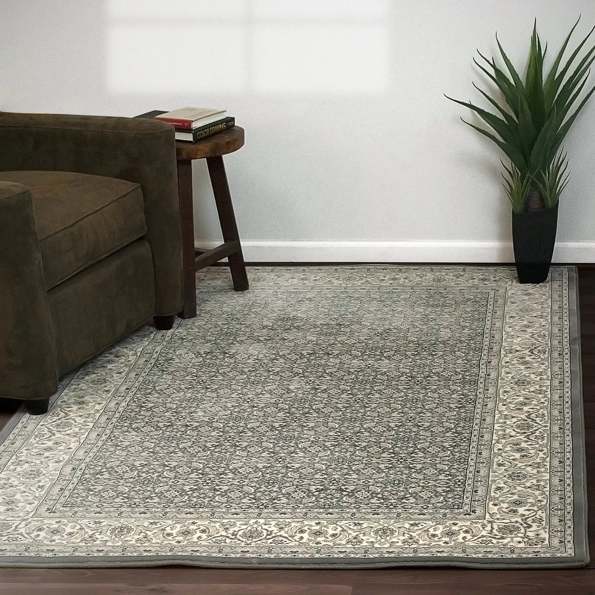 Ancient Garden 57011-5666 Grey/Cream Rug
