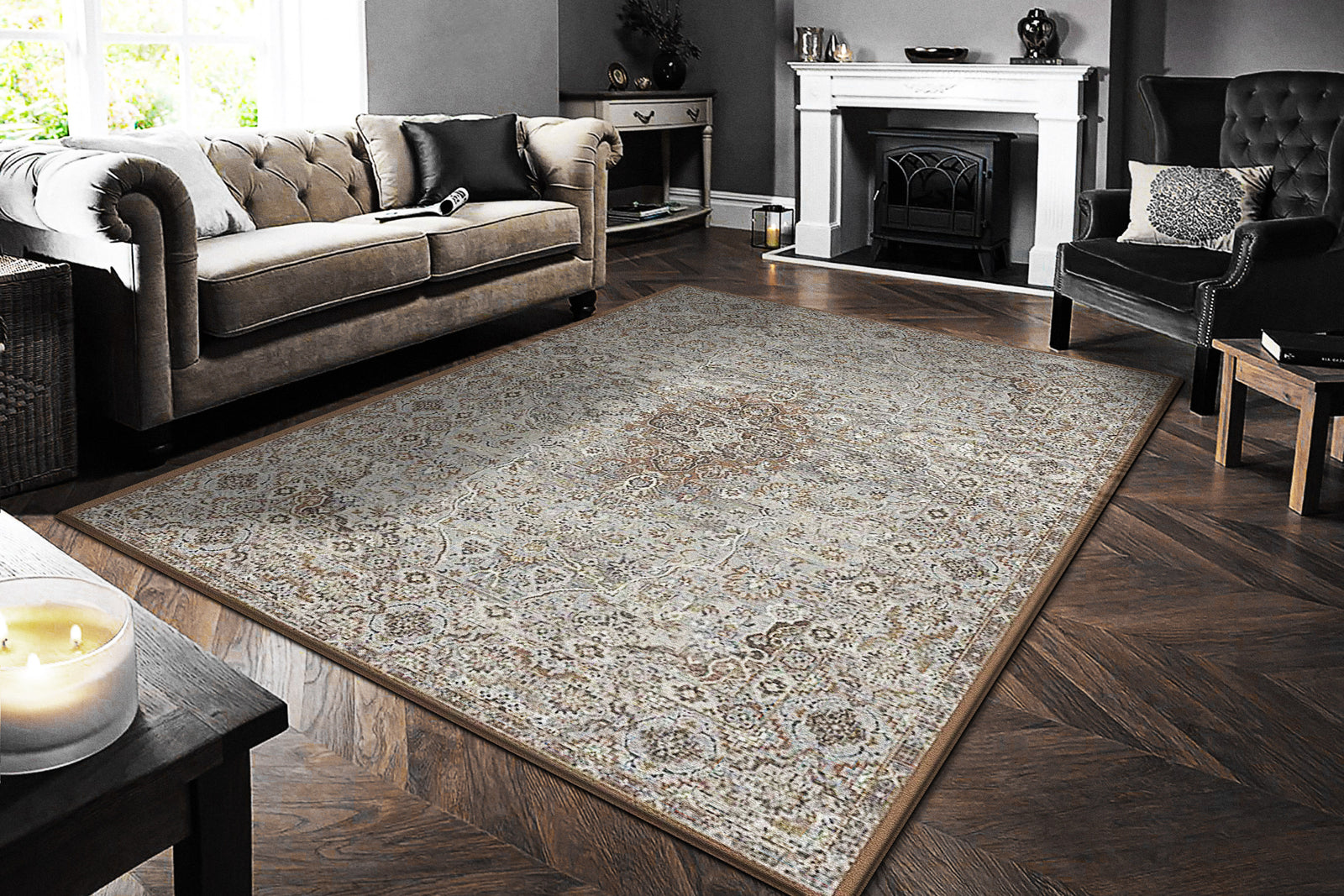 Ancient Garden 57275-9285 Beige/Multi Rug