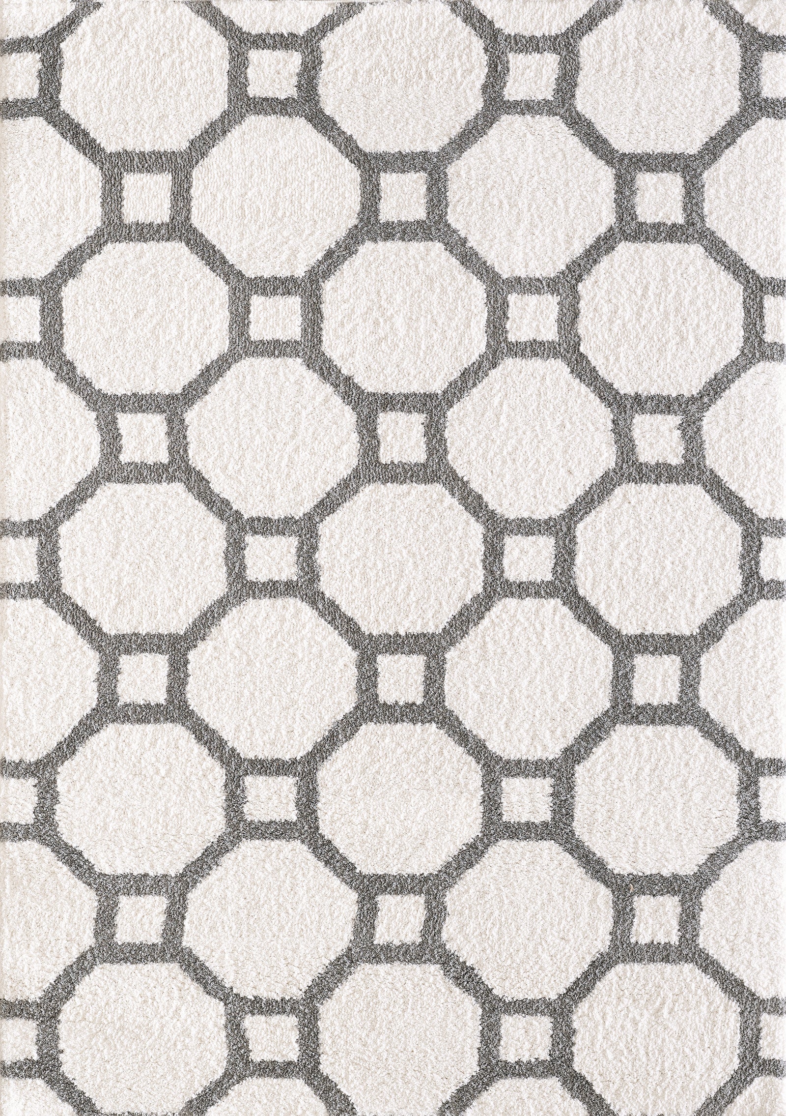 Silky Shag 5903-119 White/Silver Rug