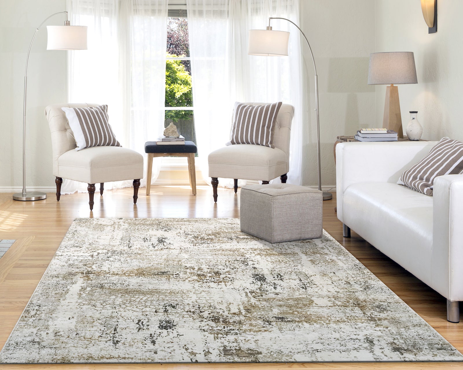 Quartz 27050-190 Ivory/Grey Rug