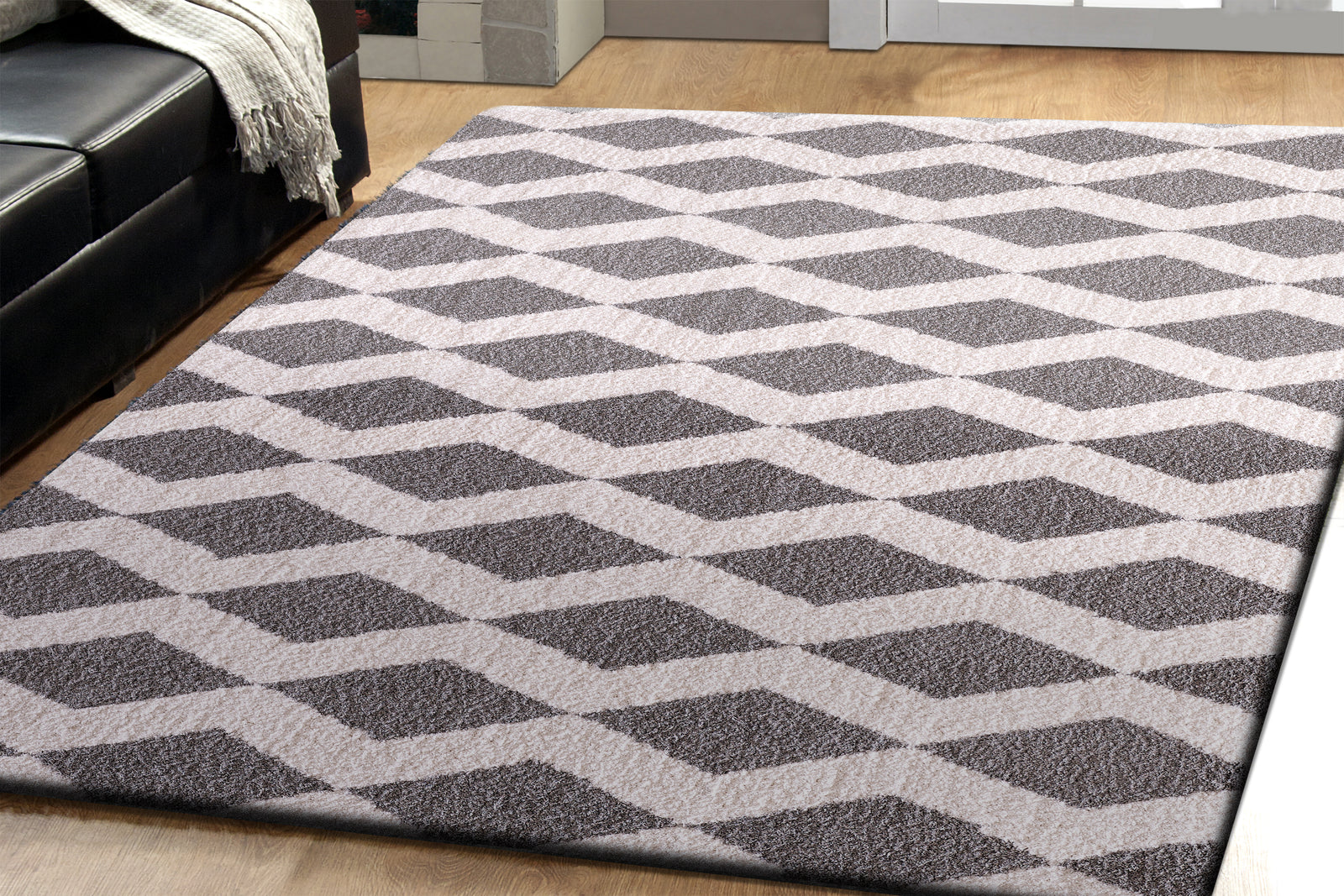 Silky Shag 5904-119 White/Silver Rug