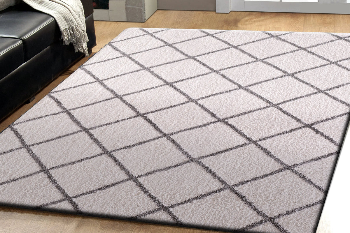 Silky Shag 5920-110 Ivory/Silver Rug