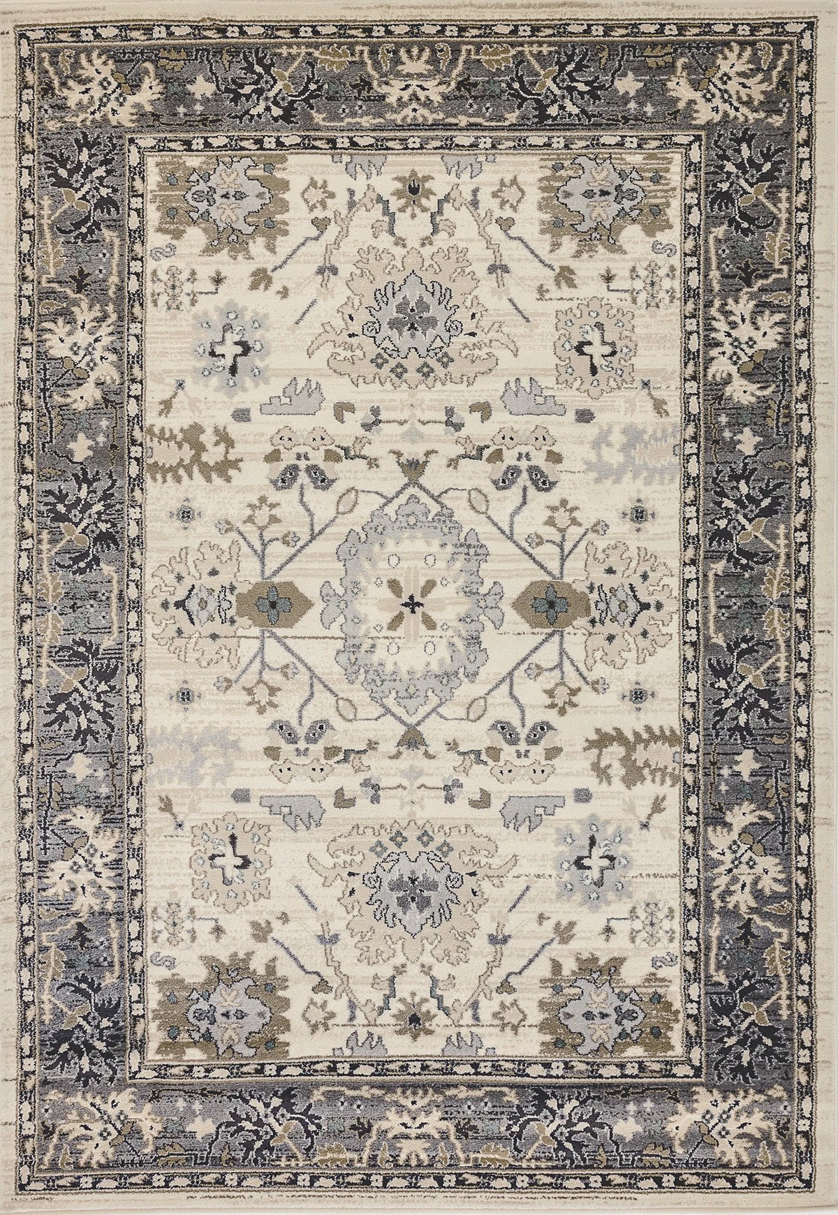 Yazd 8531-190 Ivory/Grey Rug