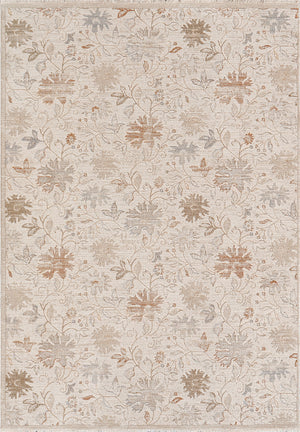 Irving 15553 Cream Beige Rust Rug