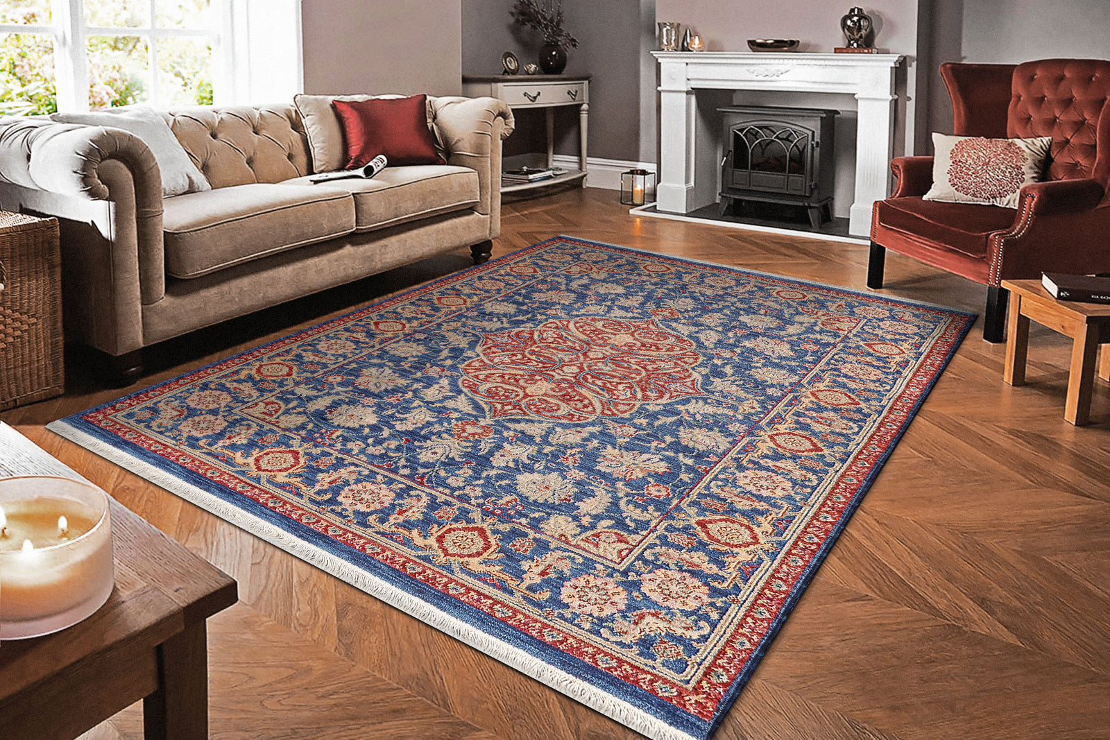 Wade 18607-539 Navy/Red Rug