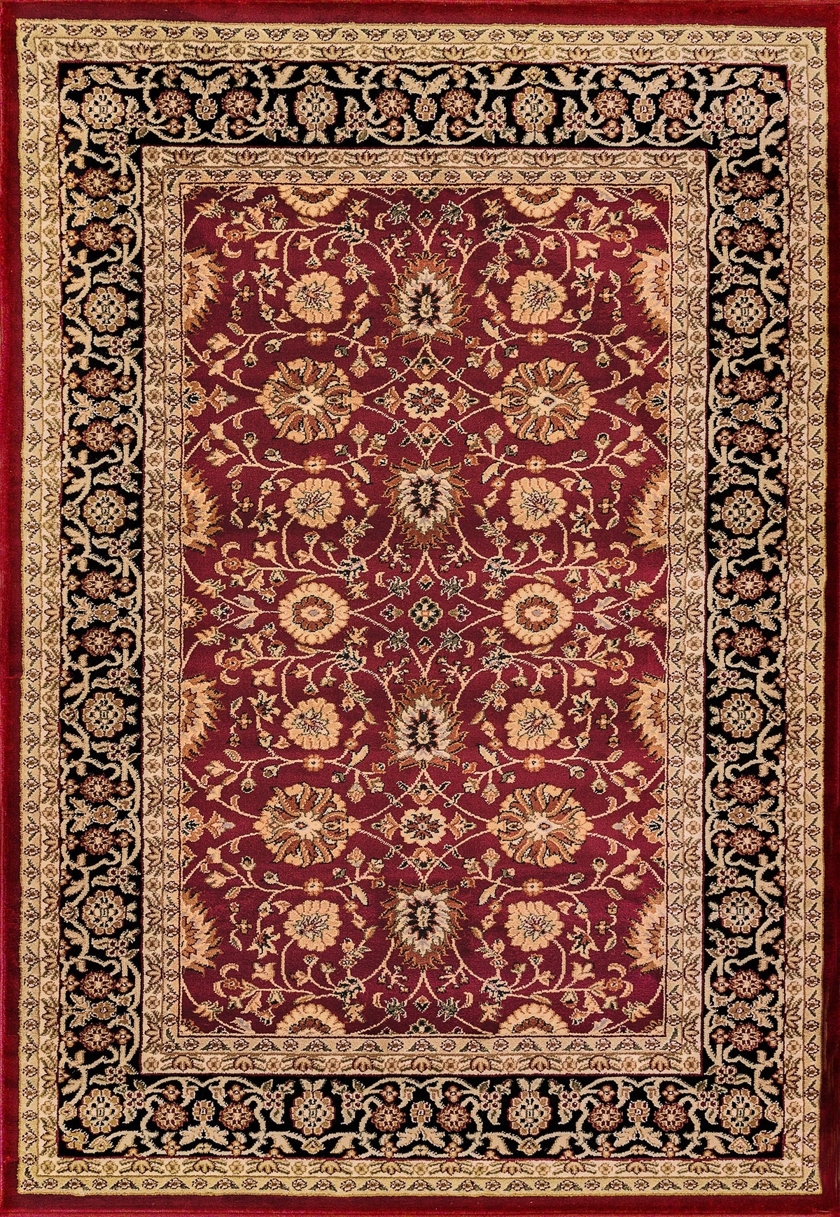 Yazd 2803-390 Red/Black Rug