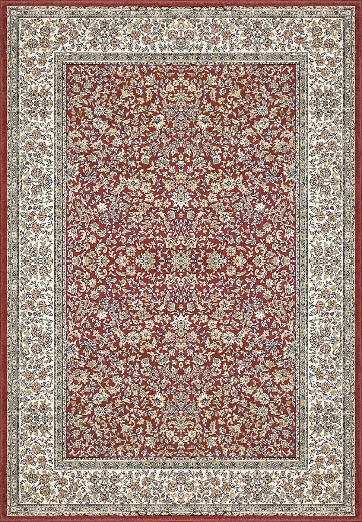 Ancient Garden 57078-1414 Red/Ivory Rug