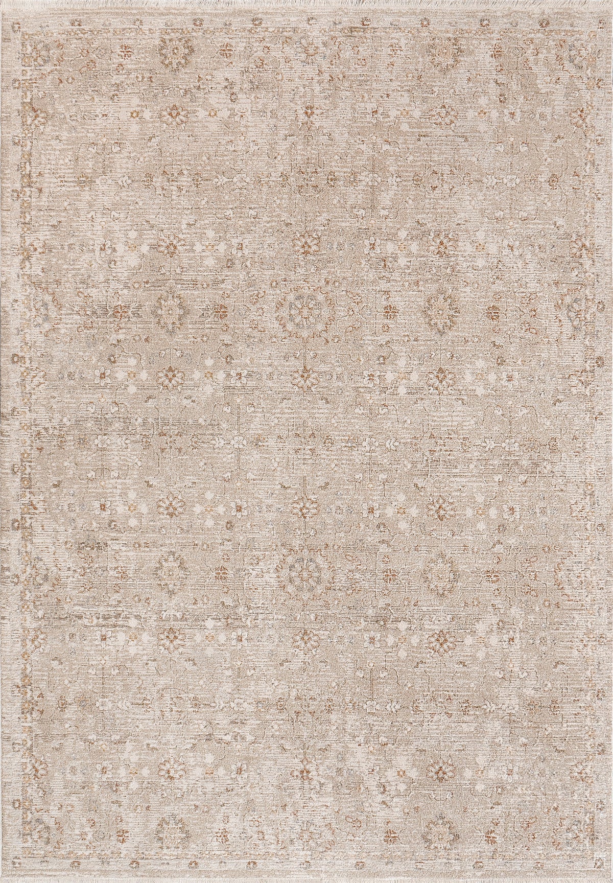 Irving 15556 Beige Cream Rust Rug