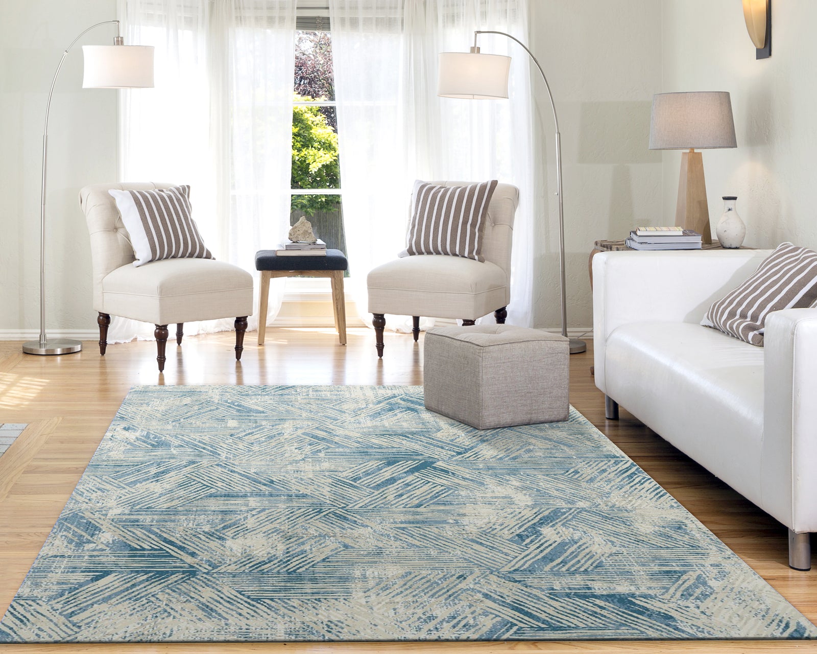 Quartz 27041-150 Beige/Blue Rug