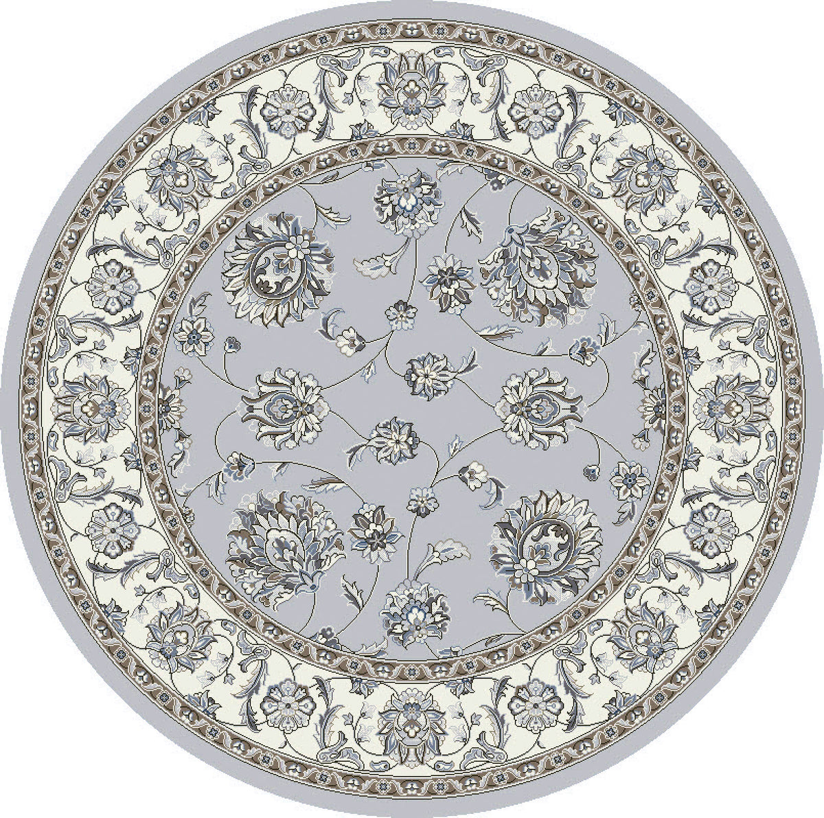 Ancient Garden 57365 Soft Grey Cream Rug