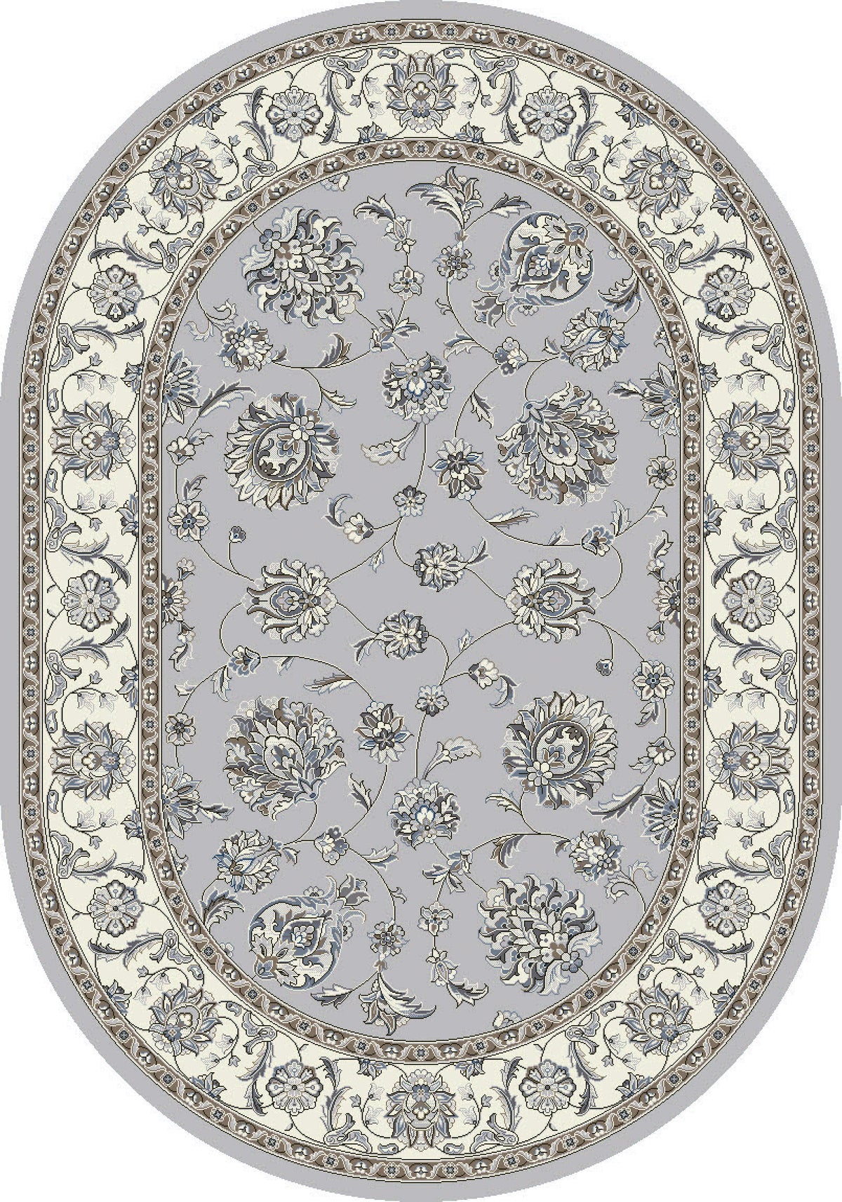 Ancient Garden 57365 Soft Grey Cream Rug