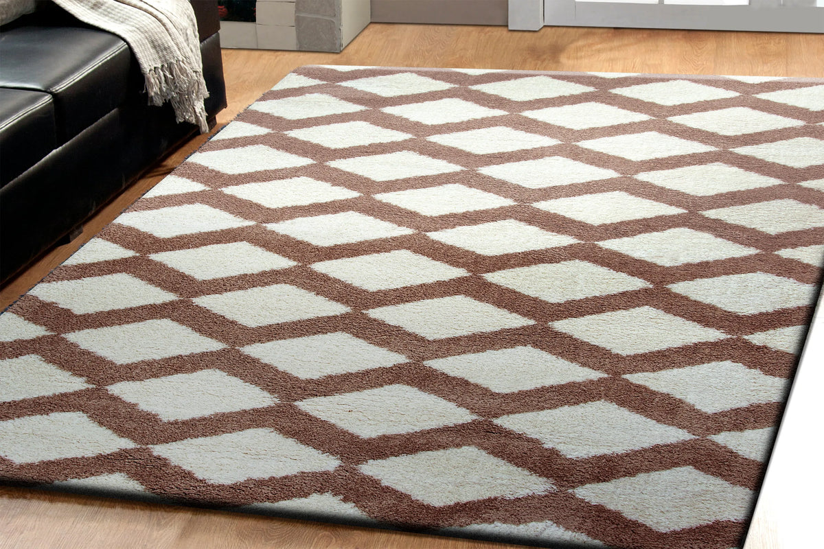 Silky Shag 5904-111 White Rug
