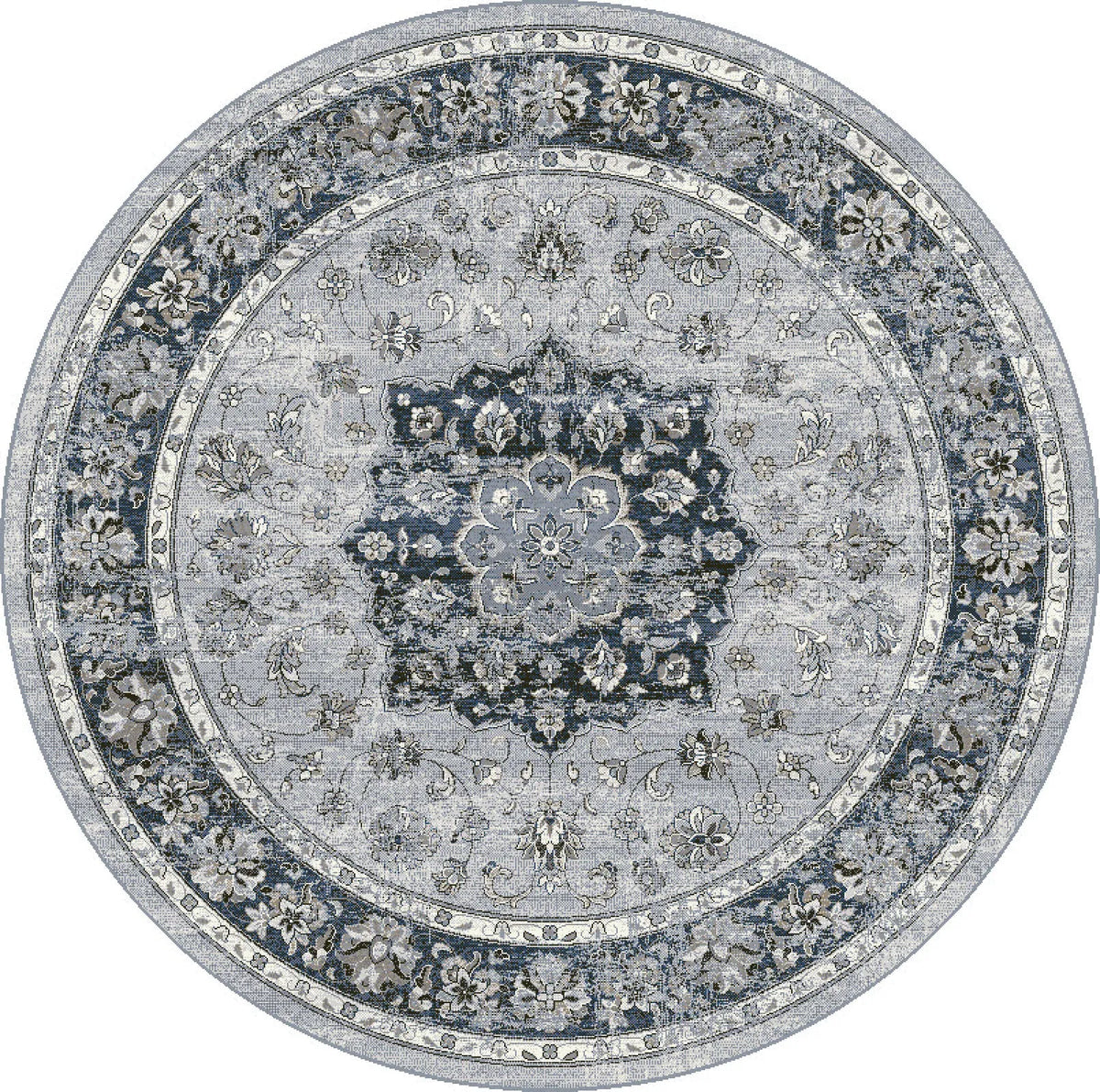 Ancient Garden 57559-9686 Silver/Blue Rug