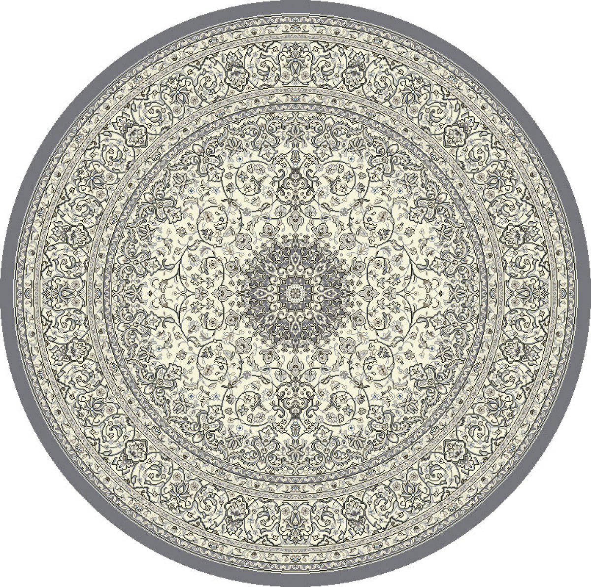 Ancient Garden 57119 Grey Cream Rug