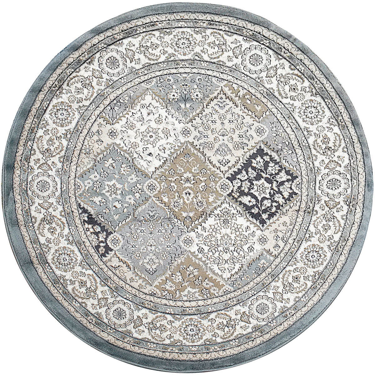 Yazd 8471 Blue Ivory Rug