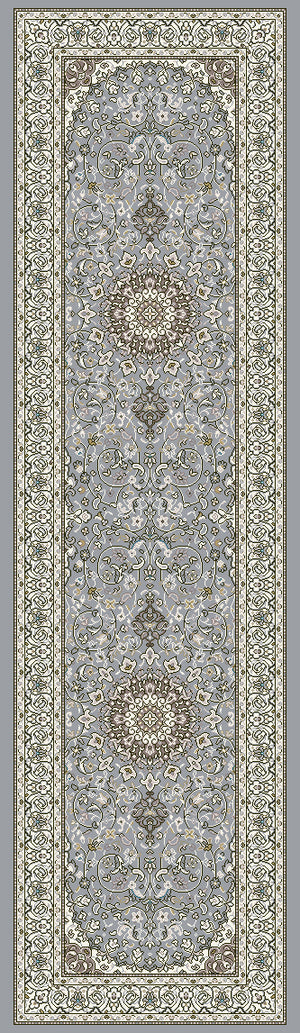 Ancient Garden 57119 Steel Blue Cream Rug