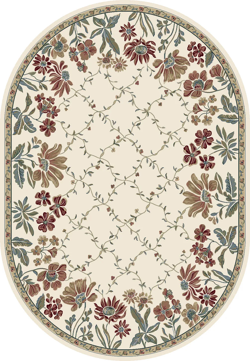 Ancient Garden 57084-6464 Ivory Rug