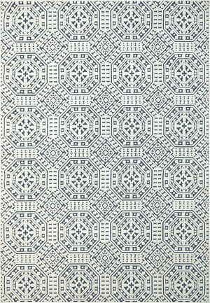 Lotus 8149-150 Ivory/Denim Rug