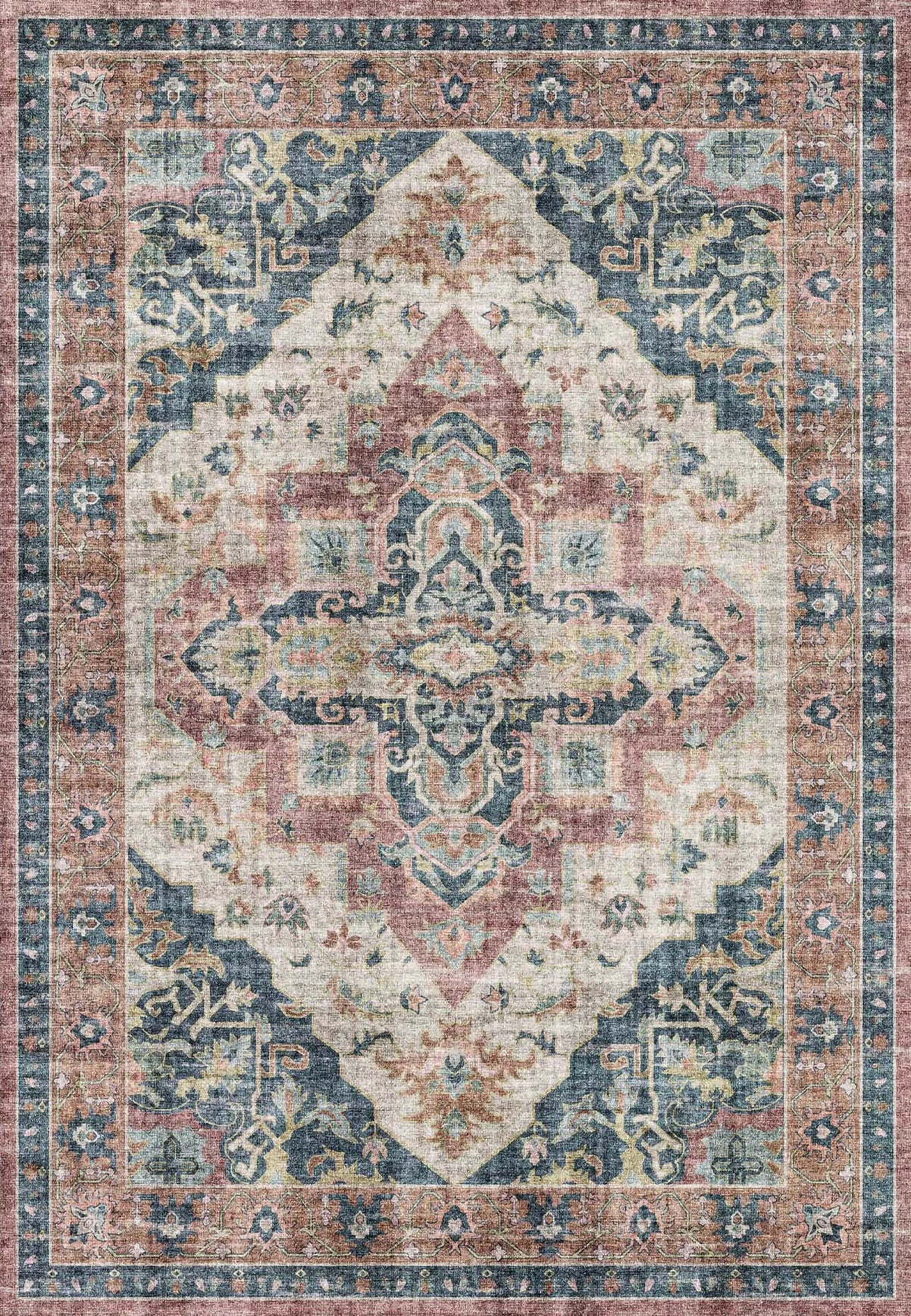 Elise 6306-305 Wine/Navy Rug