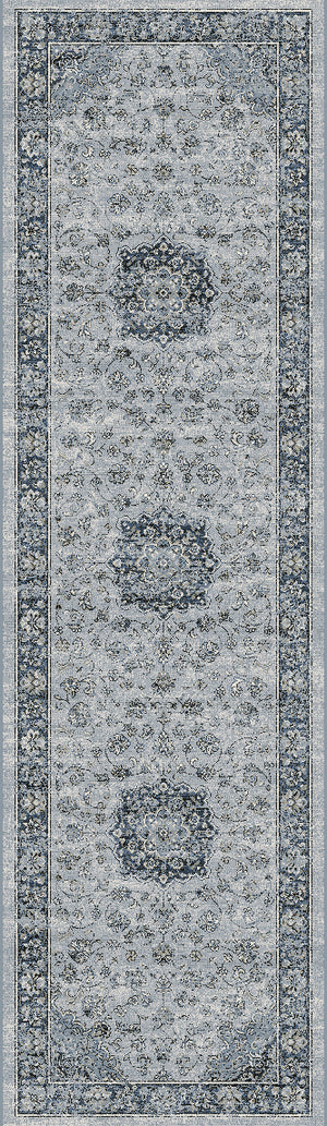 Ancient Garden 57559 Silver Blue Rug
