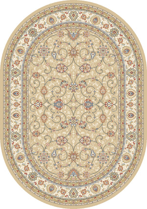Ancient Garden 57120 Light Gold Ivory Rug