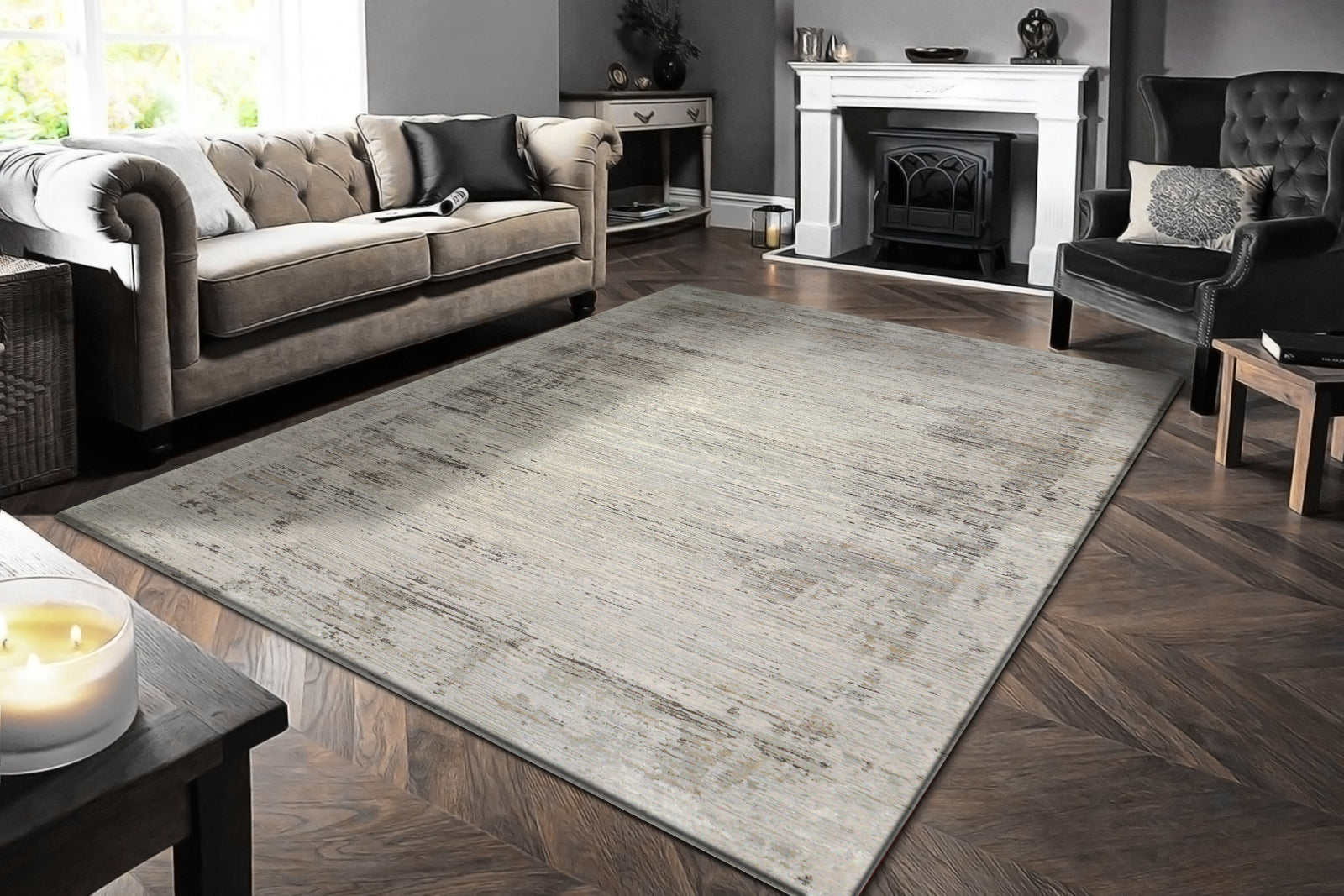 Renaissance 3154-190 Ivory/Grey Rug