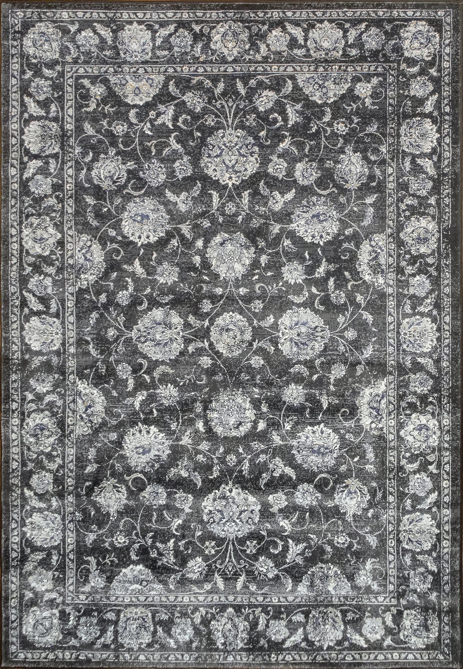 Ancient Garden 57126-3636 Charcoal/Silver Rug