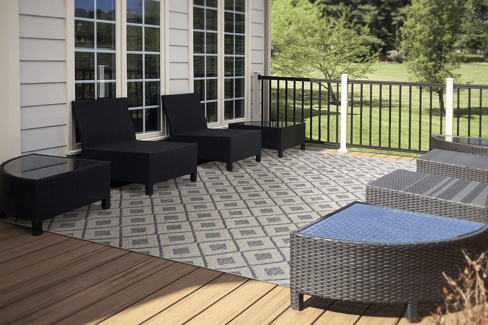 Melissa 4232-950 Grey/Blue Rug