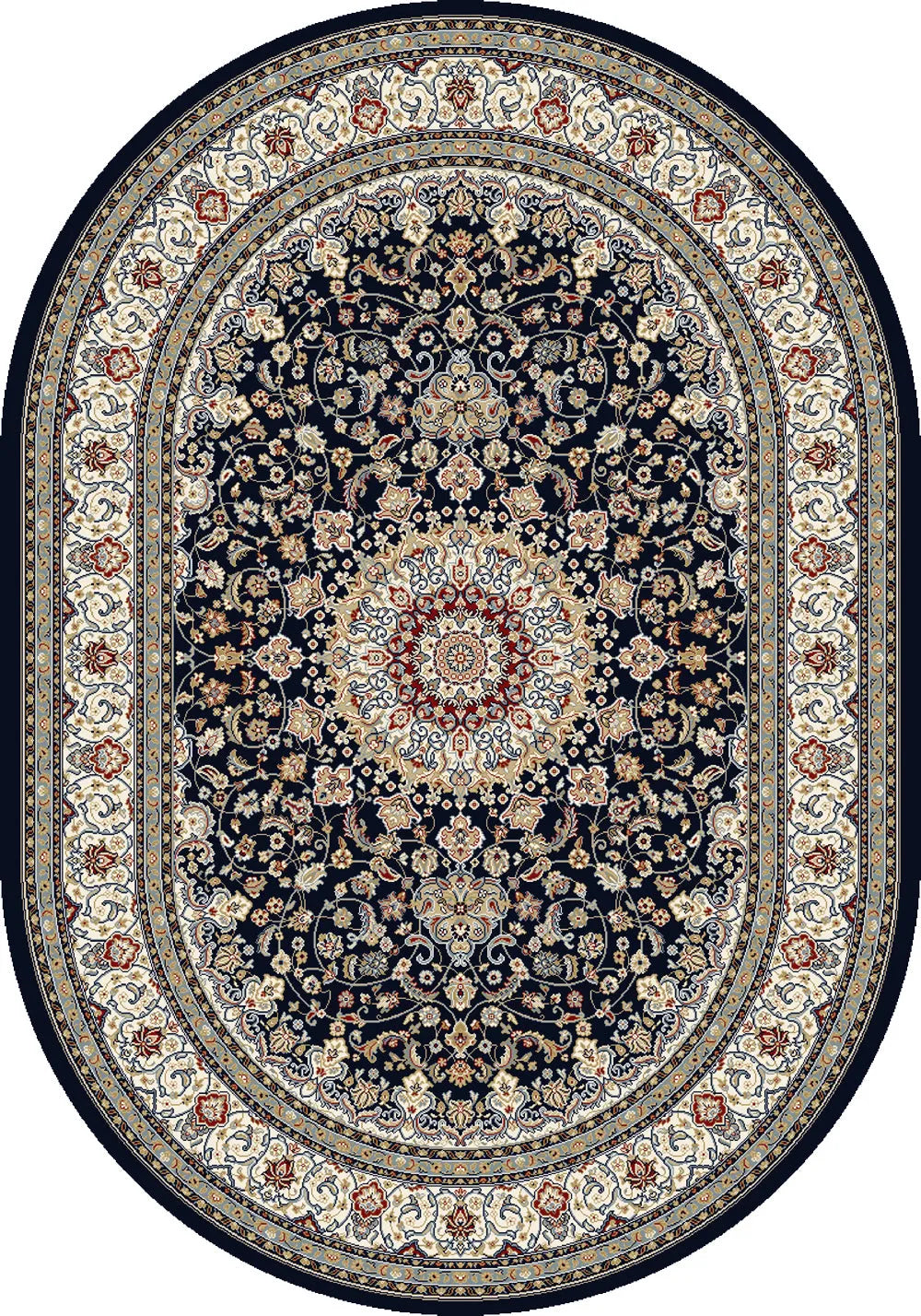 Ancient Garden 57119-3434 Blue/Ivory Rug