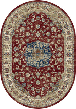 Ancient Garden 57559 Red Ivory Rug