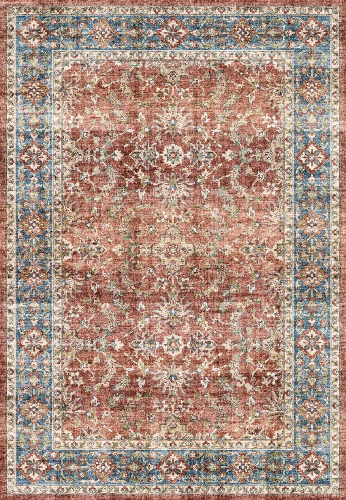 Elise 6301 Red Blue Beige Rug
