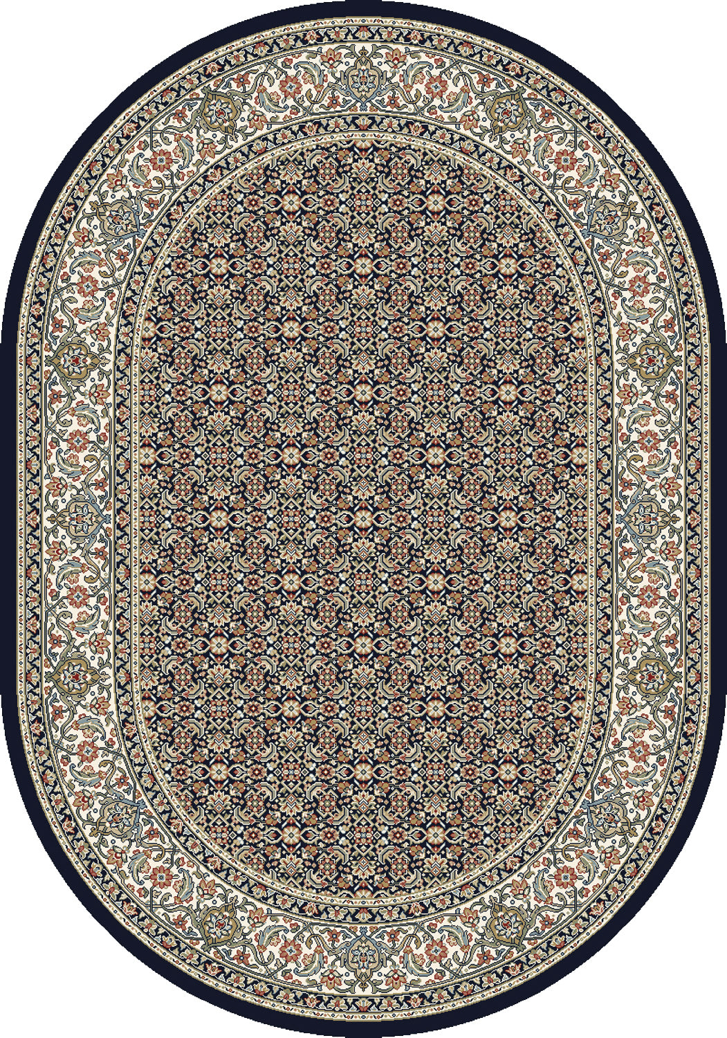 Ancient Garden 57011 Navy Rug