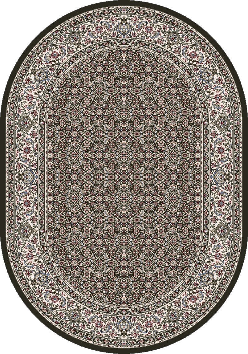 Ancient Garden 57011 Black Ivory Rug