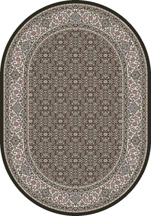 Ancient Garden 57011 Black Ivory Rug