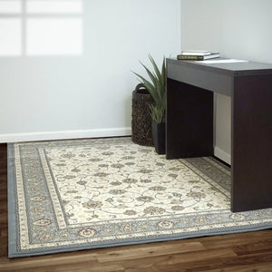 Ancient Garden 57120-6454 Ivory/Light Blue Rug