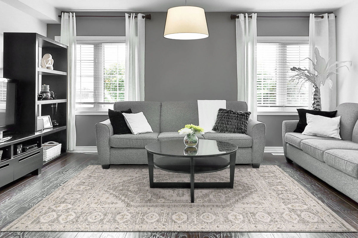 Calypso 13501-190 Ivory/Grey Rug