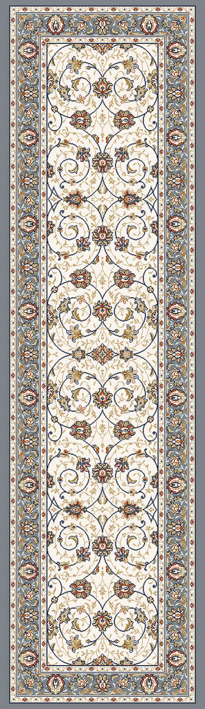 Ancient Garden 57120 Ivory Light Blue Rug