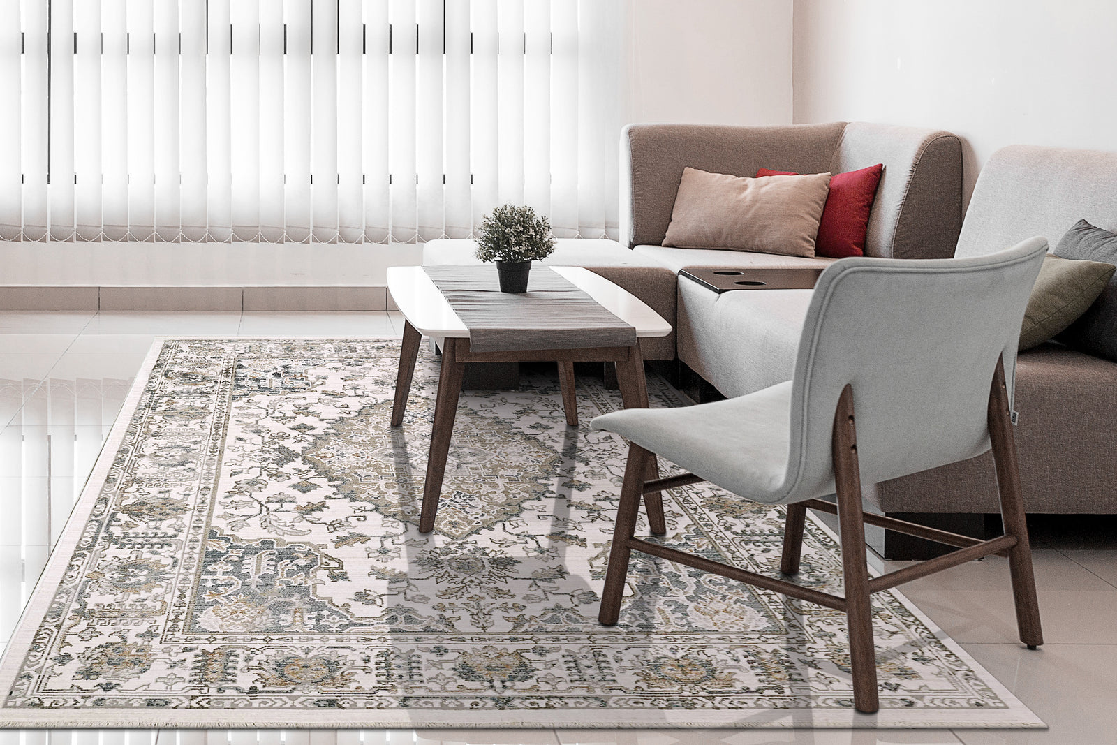 Mood 8475-508 Blue/Beige Rug