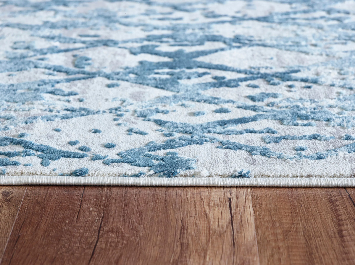 Quartz 27039-500 Ivory/Blue Rug