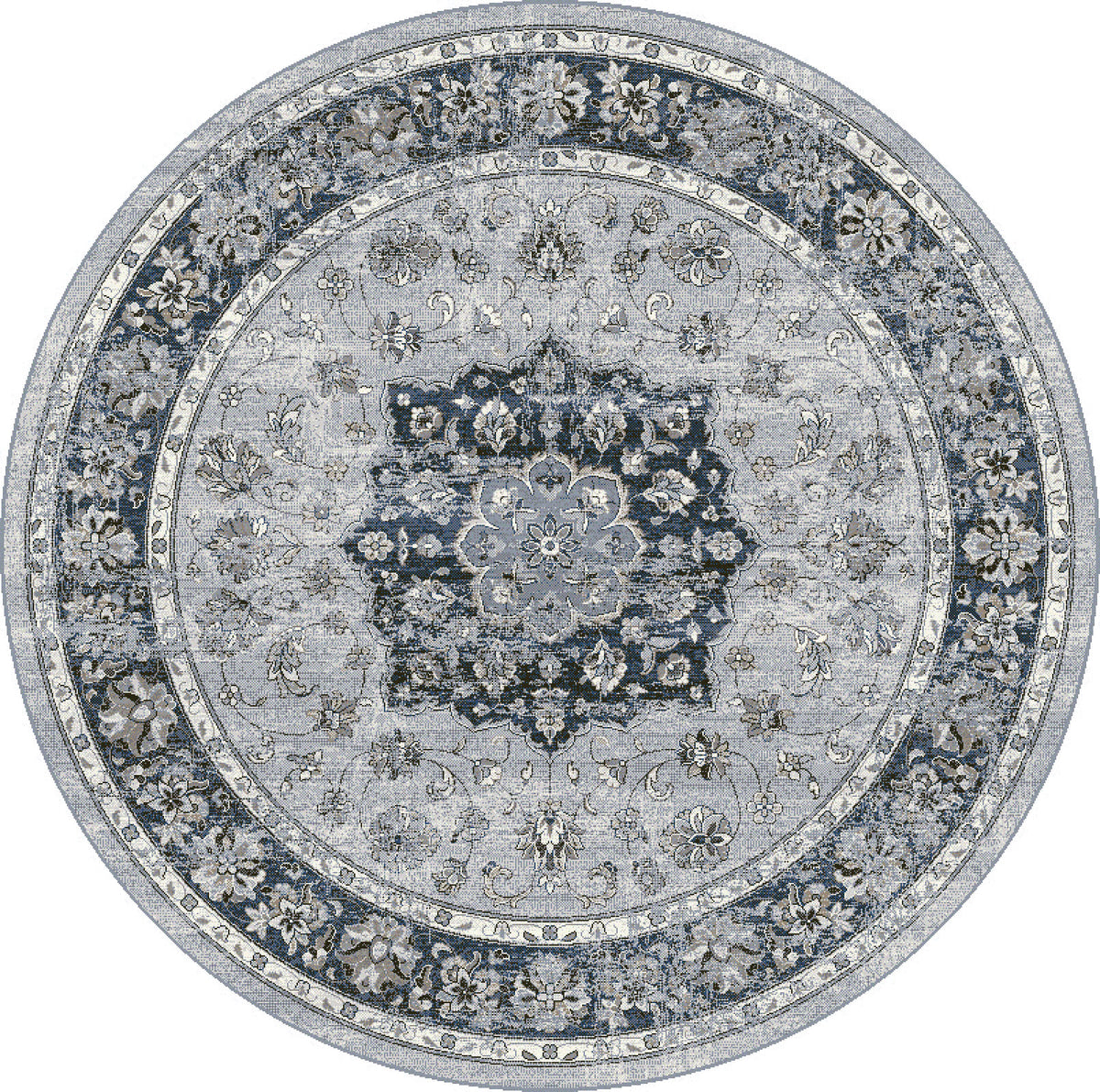 Ancient Garden 57559 Silver Blue Rug