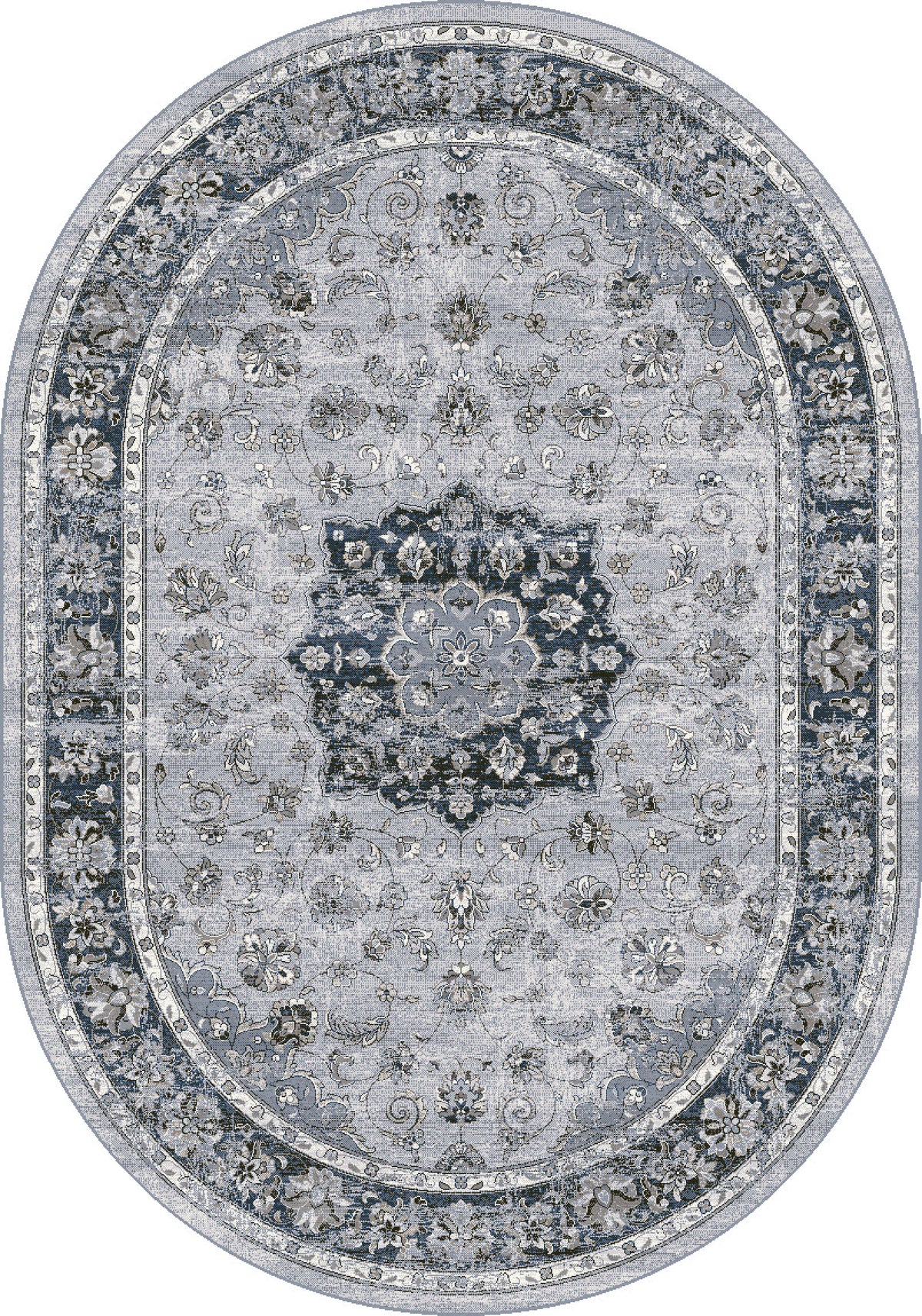 Ancient Garden 57559 Silver Blue Rug